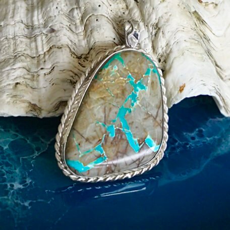 Pilot Mountain Turquoise Pendant 002