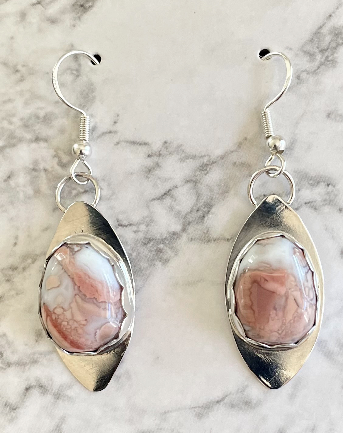 Cotton Candy Agate Earrings 003